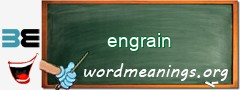 WordMeaning blackboard for engrain